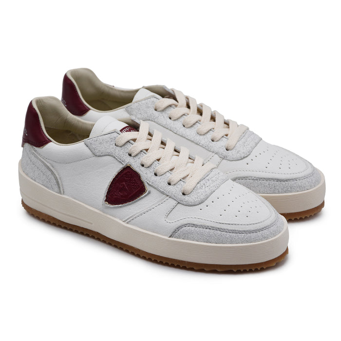 Sneakers Philippe Model Nice Low Donna Bianco Vinaccia Cracklè