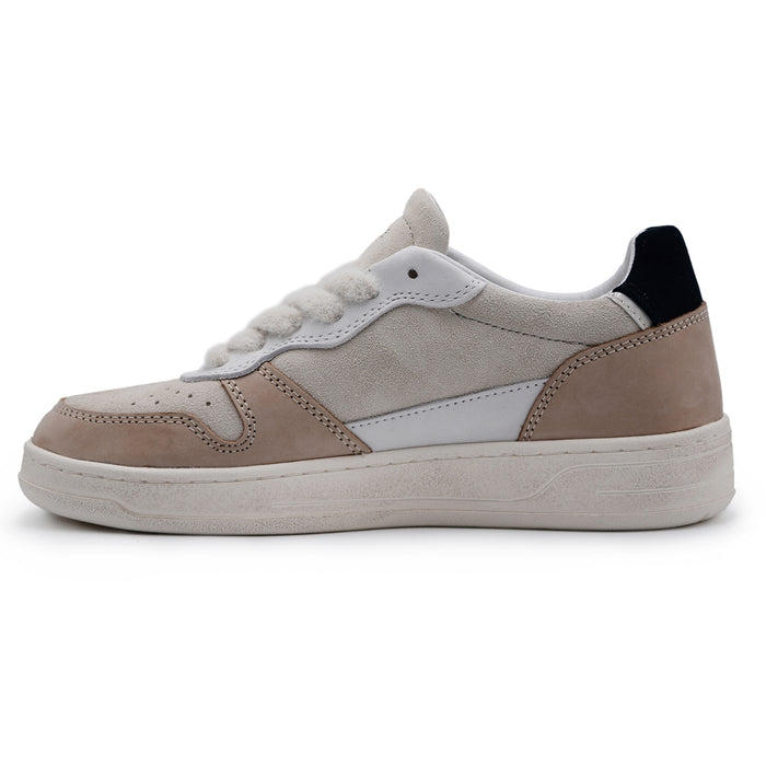 Sneakers Donna D.A.T.E Court 2.0 Beige Con Dettagli In Velluto