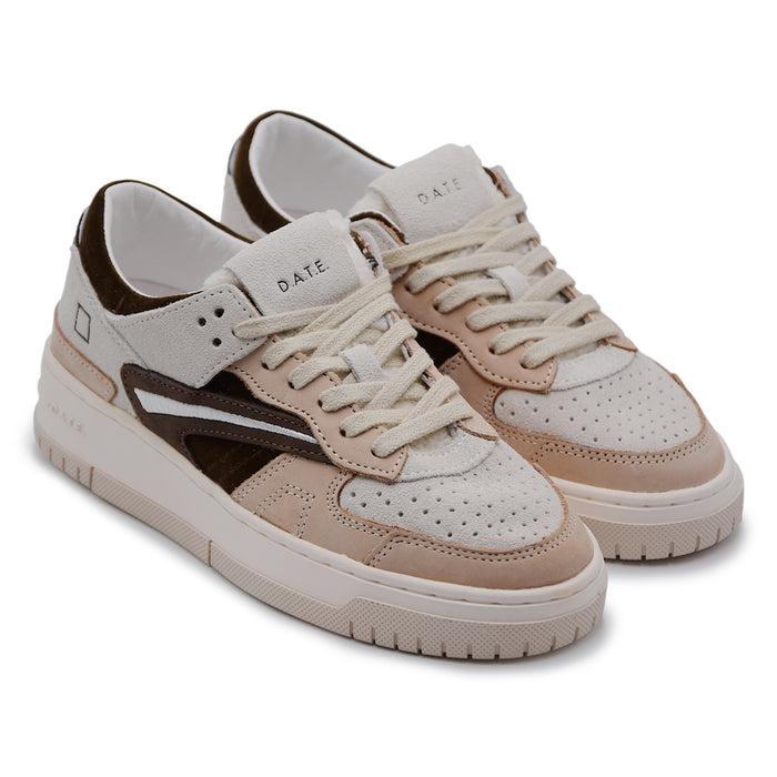 Sneakers D.A.T.E. Torneo Pop Velvet Donna Grintosa Pelle Rosa