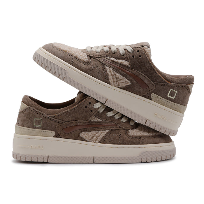 Sneakers D.A.T.E. Torneo Donna Teddy Beige Stile Contemporaneo