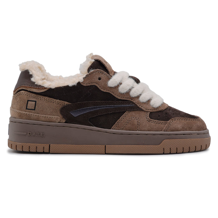 Sneakers D.A.T.E. Torneo Donna Pure Mono Chocolate Stile Basket