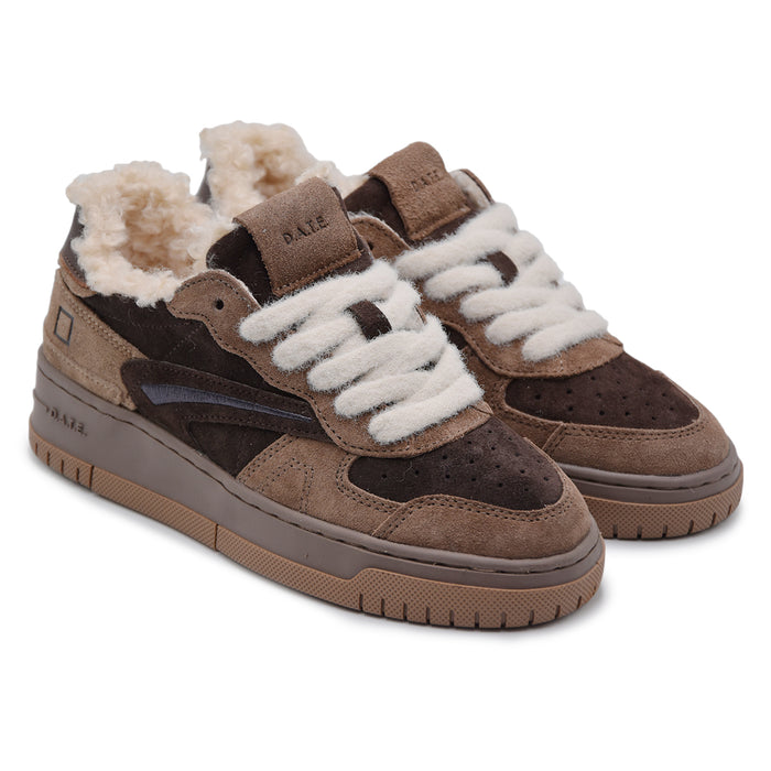 Sneakers D.A.T.E. Torneo Donna Pure Mono Chocolate Stile Basket