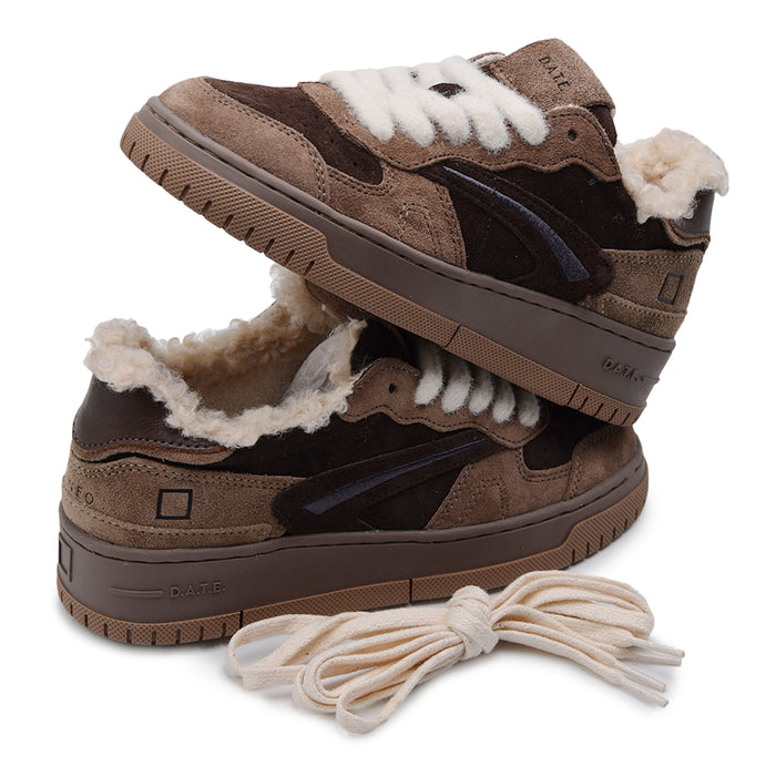 Sneakers D.A.T.E. Torneo Donna Pure Mono Chocolate Stile Basket