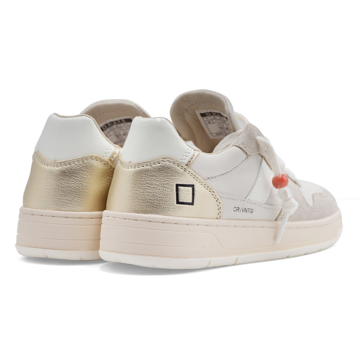 Women's Sneakers D.A.T.E. White Court 2.0 Vintage Calf Ivory