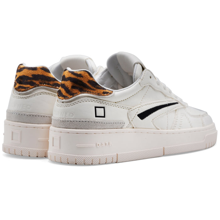 DATE Torneo Women's Sneakers In Pure Animalier White Leopard