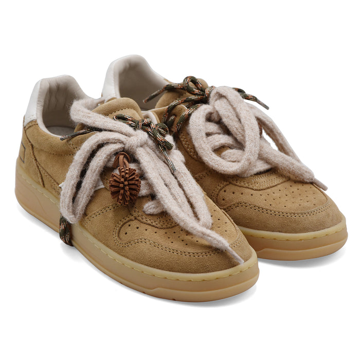 Sneakers D.A.T.E. Donna Court 2.0 In Pelle Scamosciata Cammello