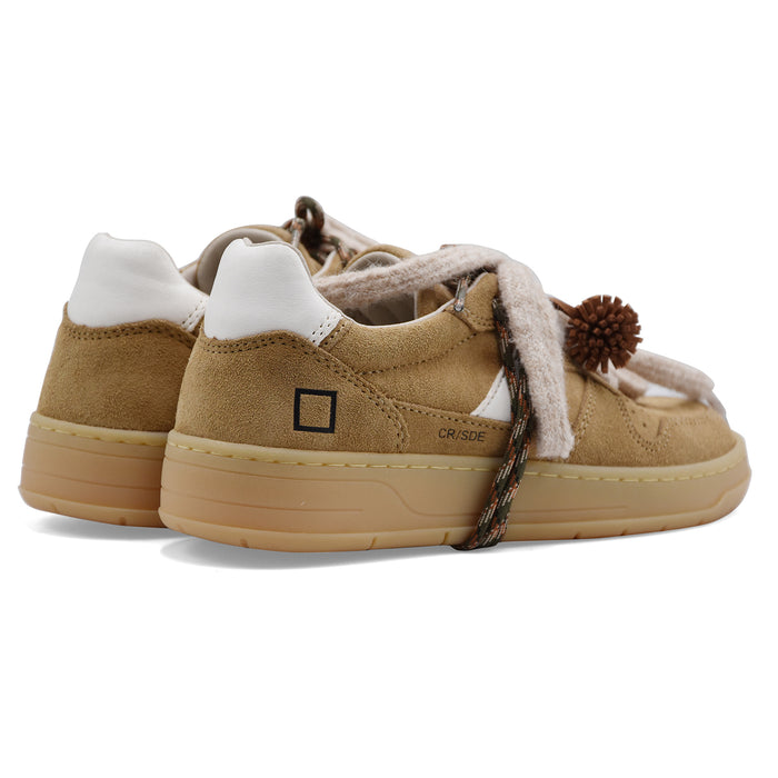 Sneakers D.A.T.E. Donna Court 2.0 In Pelle Scamosciata Cammello