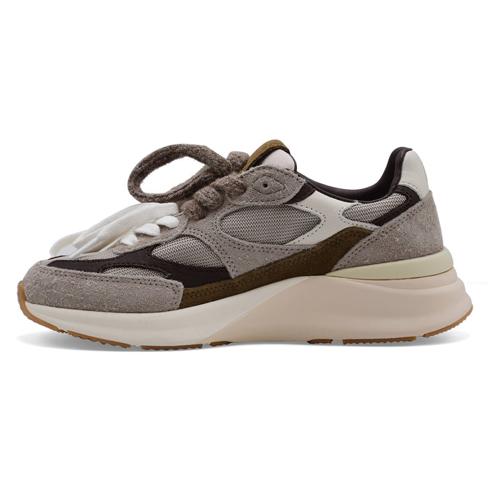 Sneakers D.A.T.E. Donna Musa Pelle Scamosciata E Tessuto Taupe