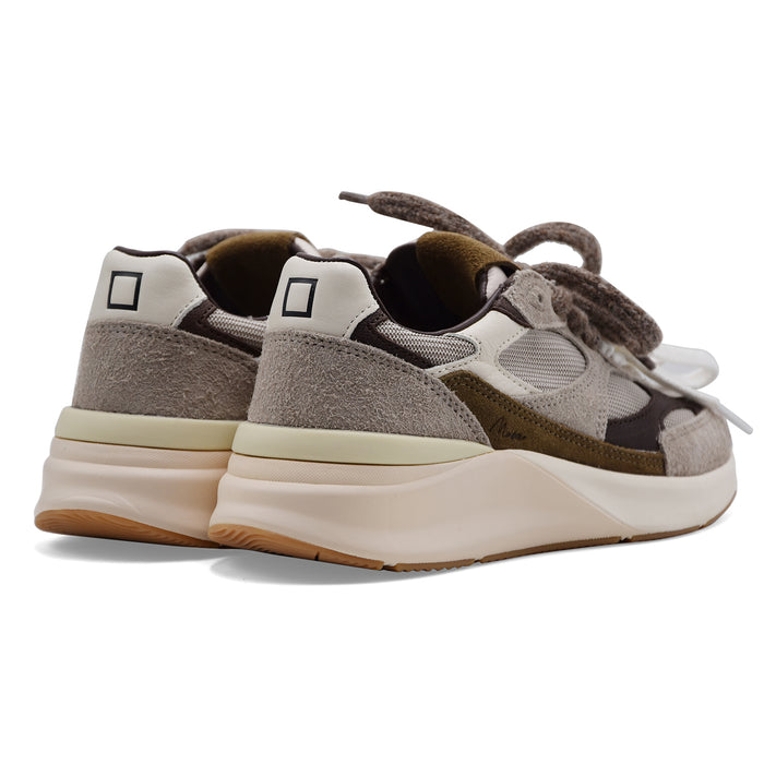 Sneakers D.A.T.E. Donna Musa Pelle Scamosciata E Tessuto Taupe
