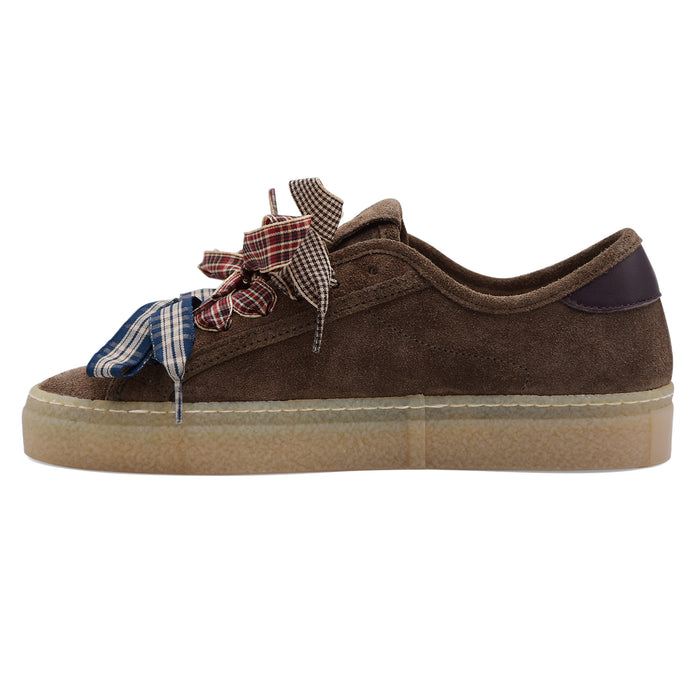 D.A.T.E. Sneakers Donna Tender Camoscio Marrone Lacci Multicolor