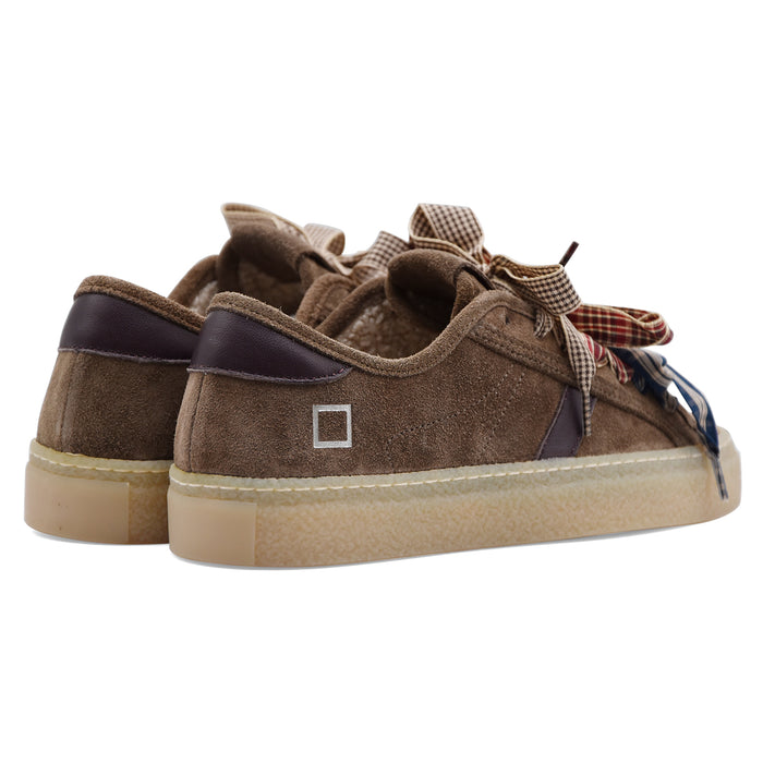 D.A.T.E. Sneakers Donna Tender Camoscio Marrone Lacci Multicolor