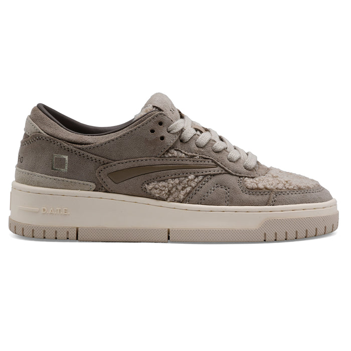 Sneakers D.A.T.E. Donna Torneo Teddy Beige Design Essenziale
