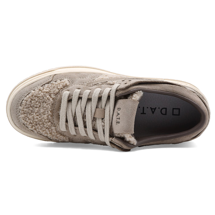Sneakers D.A.T.E. Donna Torneo Teddy Beige Design Essenziale