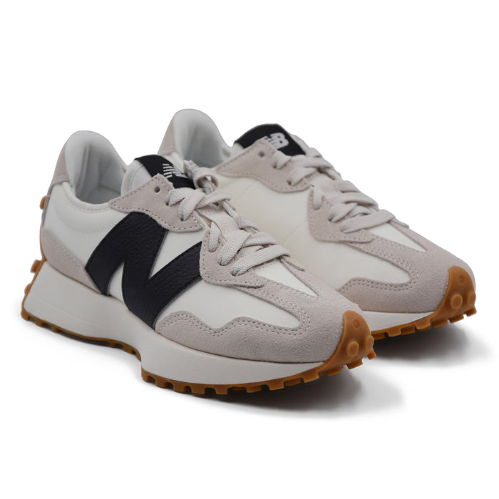 Sneakers New Balance 327 Donna Trail Pelle Suede Bianco Nero