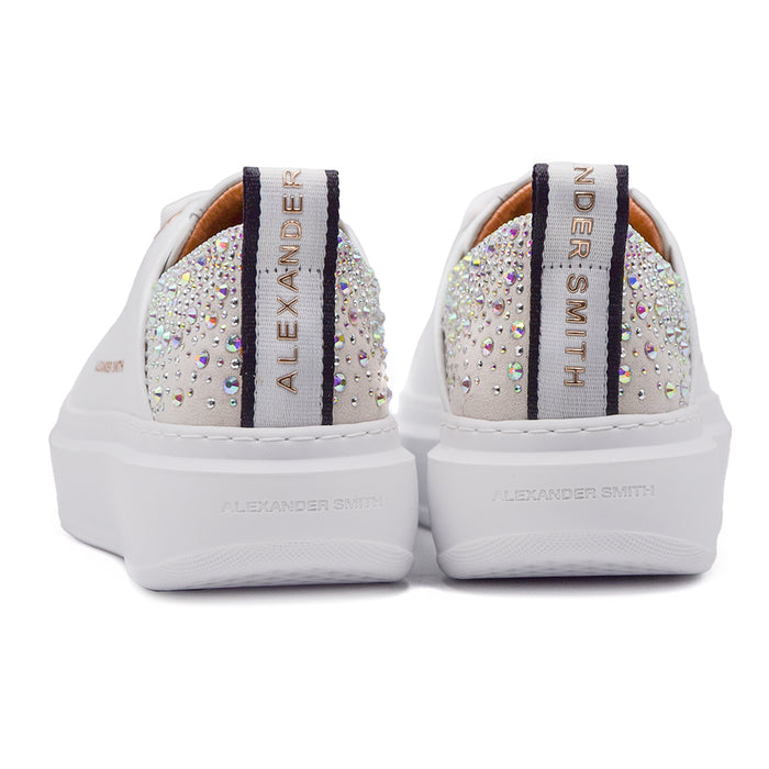 Sneakers Alexander Smith Donna Bianco Wembley Con Punti Luce
