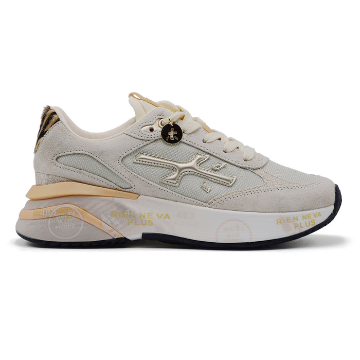 Sneakers Premiata Moerund 7800 Donna Beige Dettagli Animalier