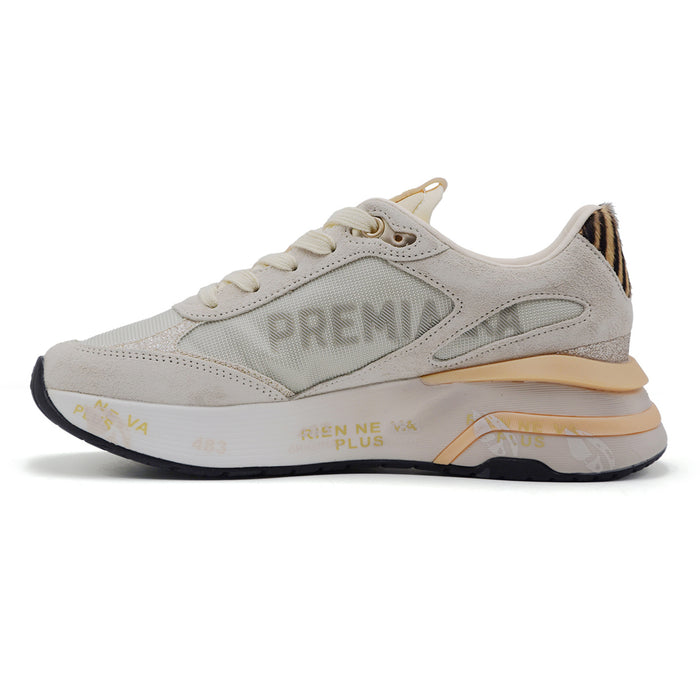 Sneakers Premiata Moerund 7800 Donna Beige Dettagli Animalier