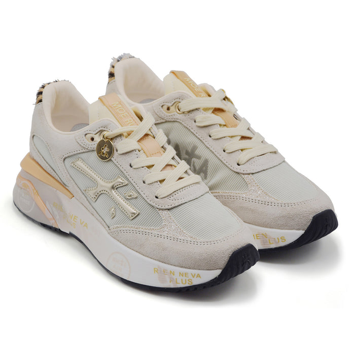 Sneakers Premiata Moerund 7800 Donna Beige Dettagli Animalier