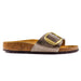 Birkenstock Madrid Big Buckle Sandali Donna Taupe Fibbia Oro PE21