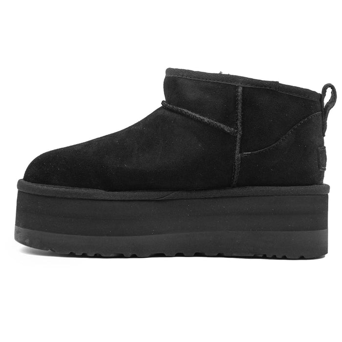 Classic Ultra Mini Platform Ugg Donna Nero Beatles Asimmetrico