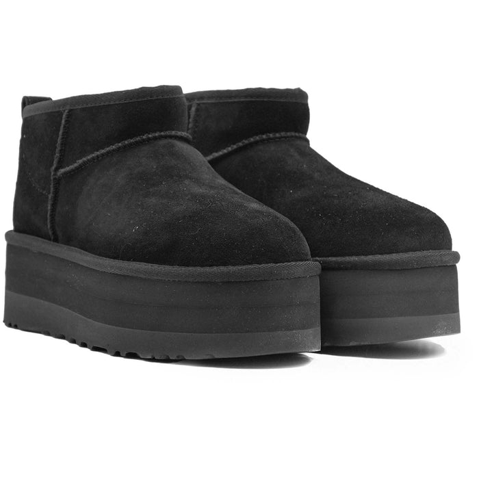 Classic Ultra Mini Platform Ugg Donna Nero Beatles Asimmetrico