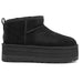 Classic Ultra Mini Platform Ugg Donna Nero Beatles Asimmetrico