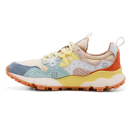 Flower Mountain Sneakers Donna Beige Mix Materiali Effetto Active