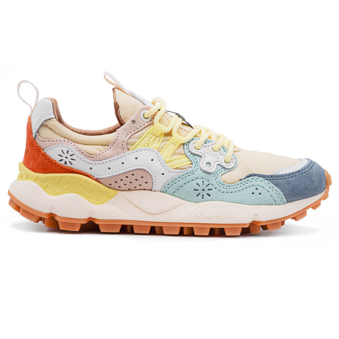 Flower Mountain Sneakers Donna Beige Mix Materiali Effetto Active