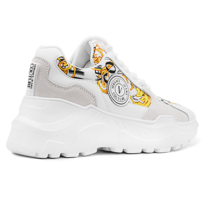 Versace Jeans Couture Sneakers Donna Bianco Suola Speed Gomma