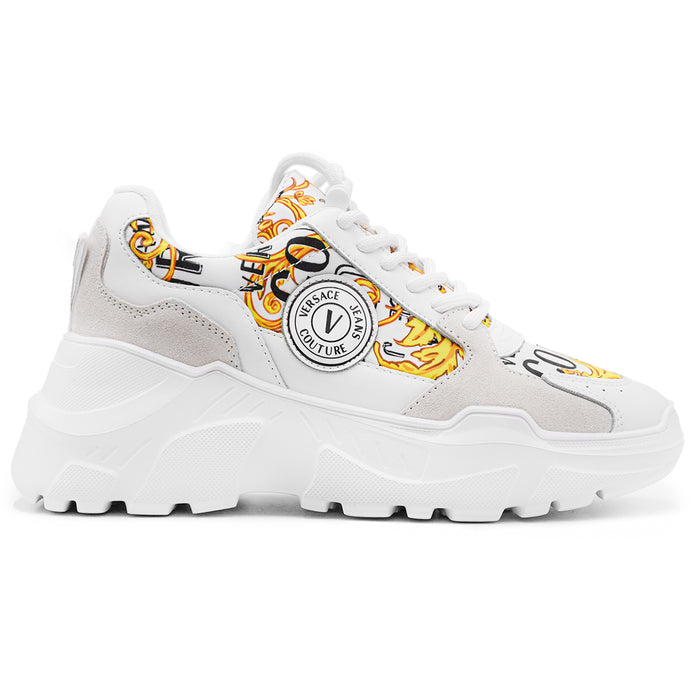Versace Jeans Couture Sneakers Donna Bianco Suola Speed Gomma