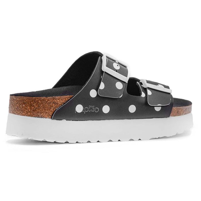 Sandali Birkenstock Papillio Arizona Nero A Pois Donna Plateau