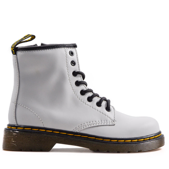 Martens 1460 White Child Boots With Side Zip - Main Image