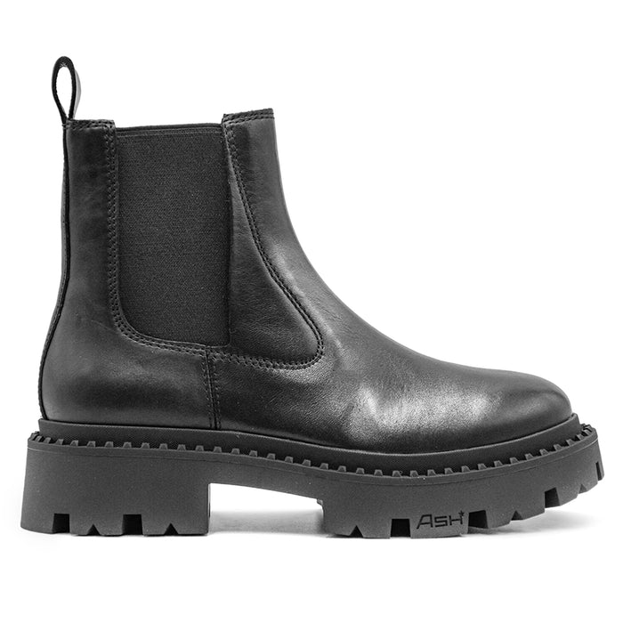 Ash Stivaletti Genesis Nero Donna Rivetti Piramidali In Gomma