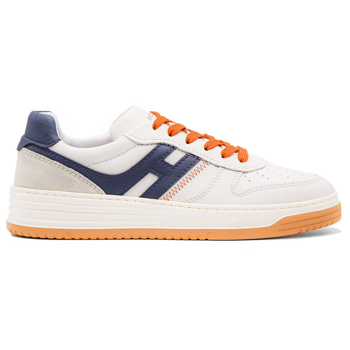 Hogan H630 Sneakers Uomo Bianco Blu Con Lacci Intercambiabili