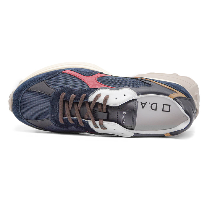 D.A.T.E. Vetta Sneakers Uomo Blu Con Soletta In Gel Estraibile