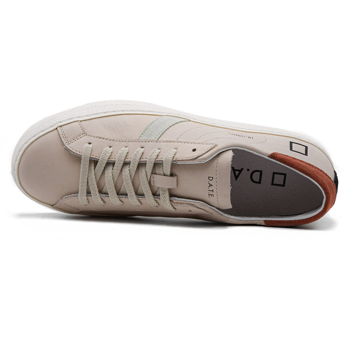 D.A.T.E. Sneakers Hill Low Uomo Beige Con Suola Texture Cemento