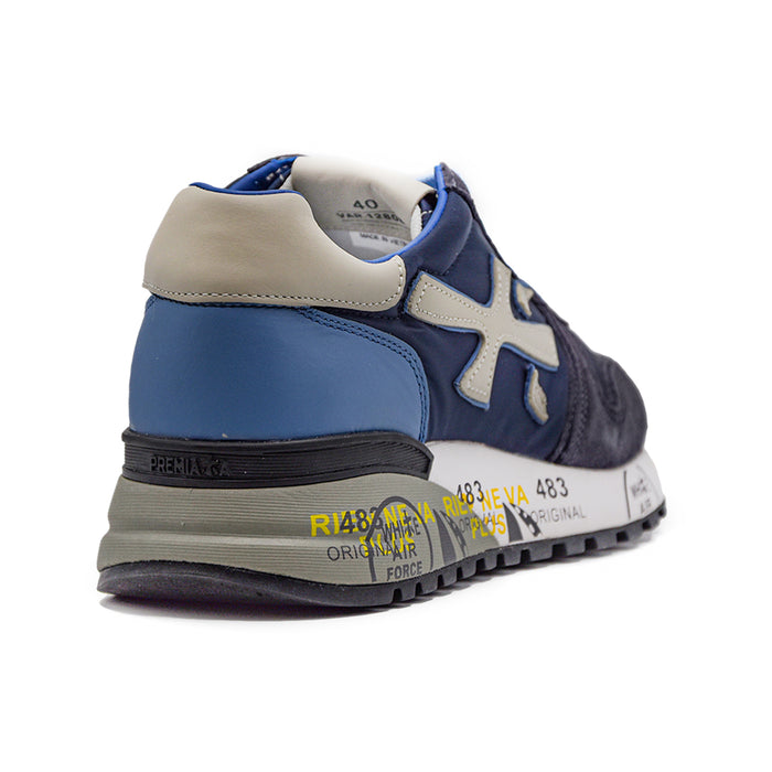 Premiata Uomo Sneakers Mick 1280E Blu Suola Ergonomica Stampata