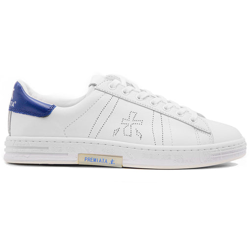 Sneakers Bianco Premiata Uomo Russell 6274 Dettagli Blu