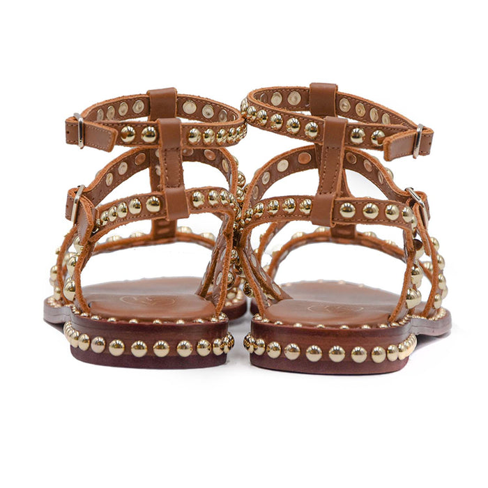 Ash Sandali Flat Precious Beige Donna Suola In Cuoio Flessibile