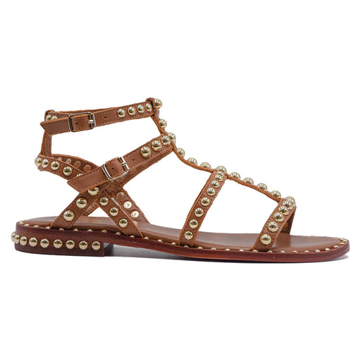Ash Sandali Flat Precious Beige Donna Suola In Cuoio Flessibile