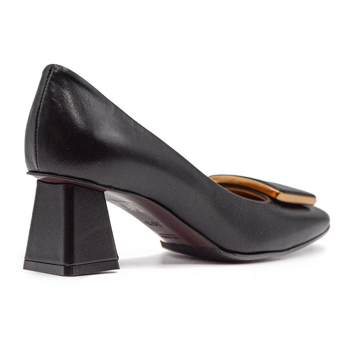 D&eacute;collet&eacute; Roberto Festa Nero Donna Tacco Geometrico Rifasciato